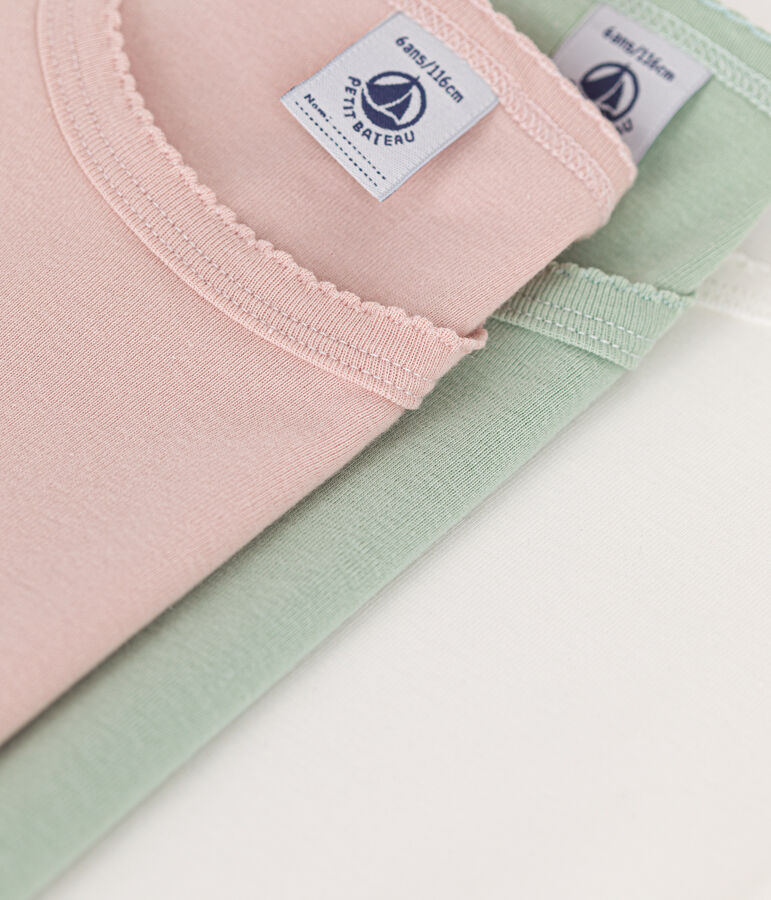 Children's long-sleeved plain T-shirts - 3-pack multicolor