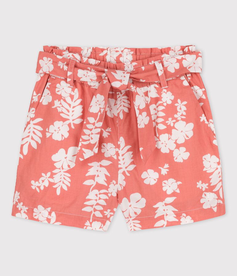 Girls' Gingham Poplin Shorts pink/white