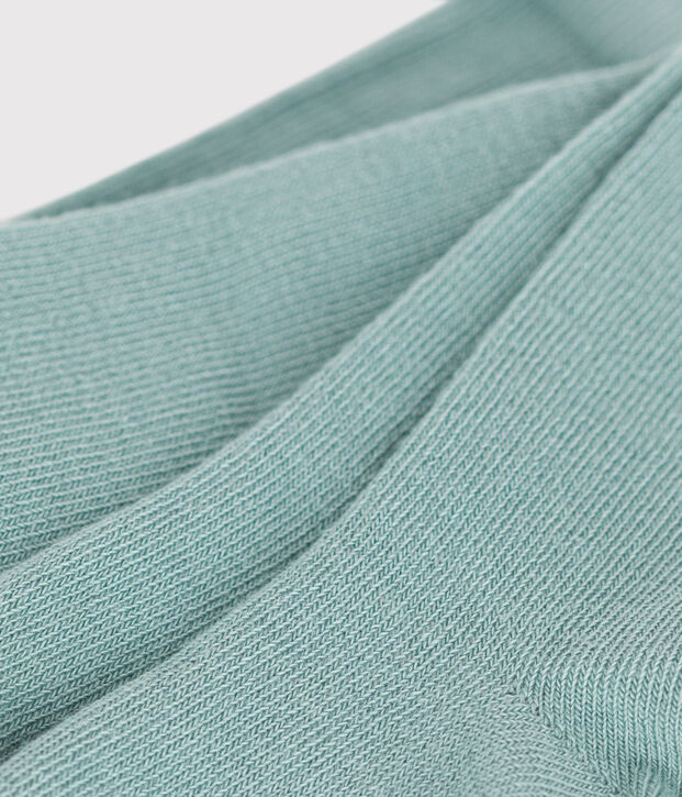 Plain cotton tights for babies green