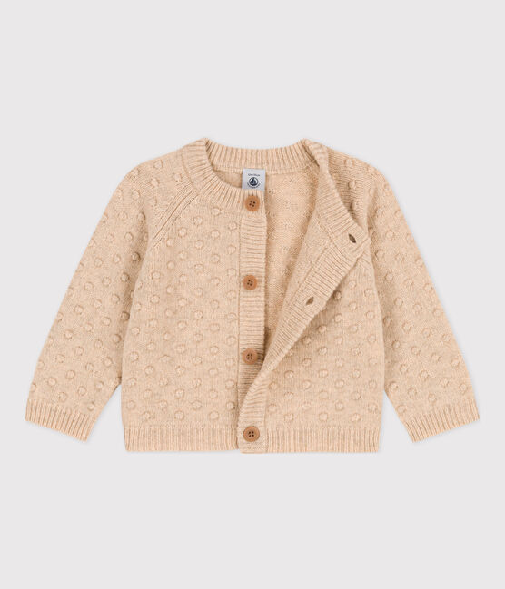 Babies' Wool Knit Cardigan AVALANCHE Ecru
