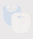 Printed cotton baby bibs - 2-Pack