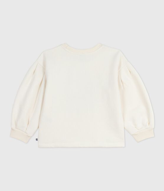 Children's printed cotton sweatshirt MILK Ecru