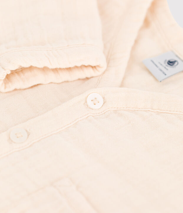 Babies' Cotton Gauze Cardigan Ecru