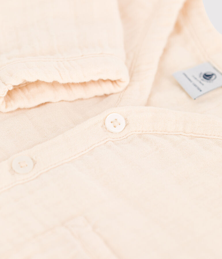 Babies' Cotton Gauze Cardigan AVALANCHE Ecru