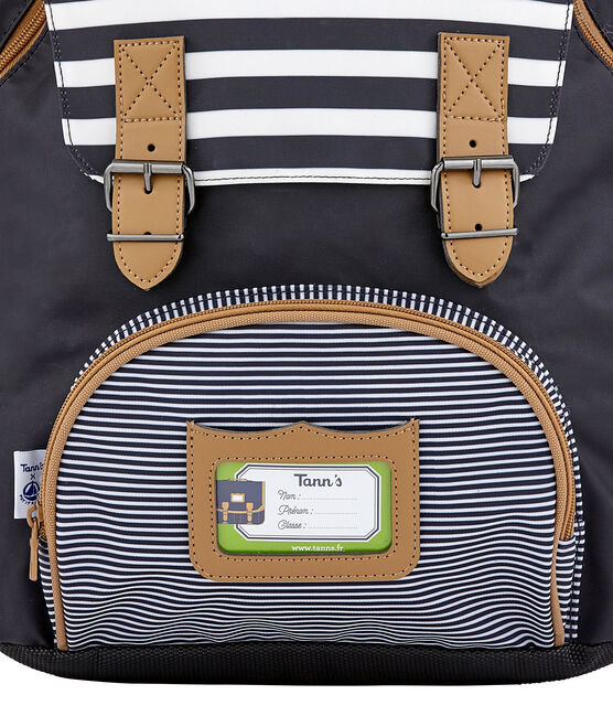 Petit Bateau x Tann's child's backpack SMOKING blue/BRINDILLE brown/MARSHMALLOW