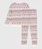 Women's Christmas print cotton pyjamas MILK /MULTICO