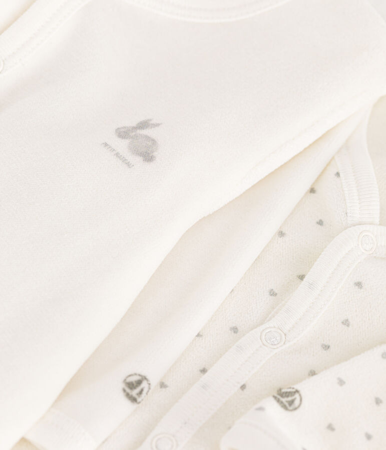 Babies' velour pyjamas - 2-pack multicolor