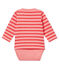 Baby marinière bodysuit GRETEL pink/IMPATIENCE pink