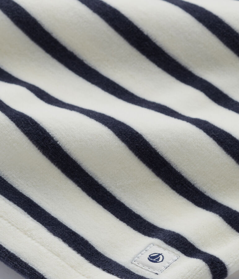 Girl's terry velour pyjamas white/blue