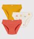 Girls' Feelings Themed Cotton/Lyocell Briefs - 3-Pack