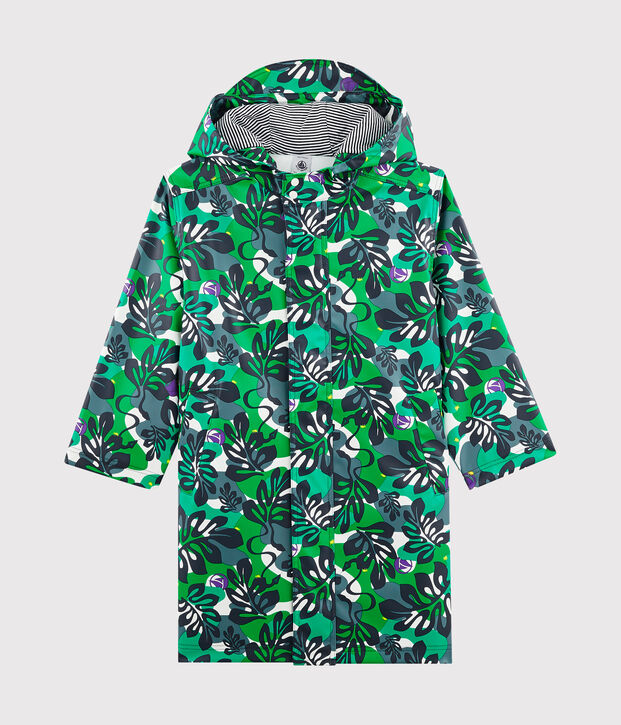 Boys' Waxed Coat white/multicolor