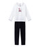 Girl's velour pyjamas SMOKING blue/ECUME white