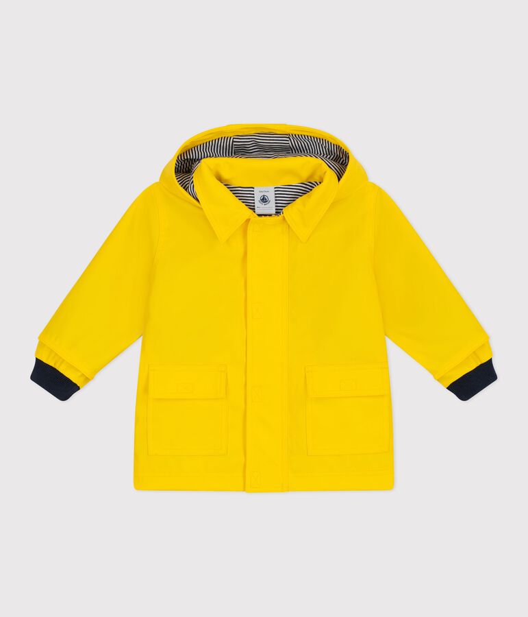 Babies' iconic plain raincoat JAUNE yellow