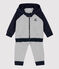 Babies' Fleece Tracksuit SMOKING blue/MARSHMALLOW white