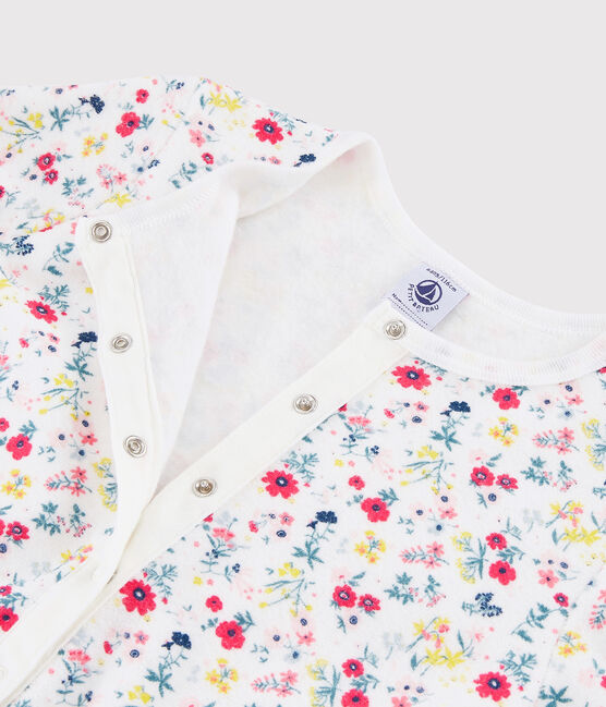 Girls' Jumpsuit in Brushed Terry Towelling MARSHMALLOW white/MULTICO white