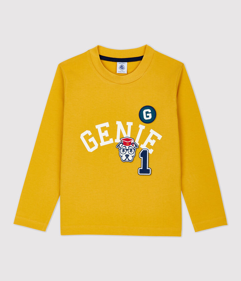Boys' Long-Sleeved Cotton T-Shirt yellow