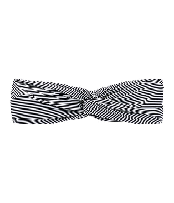 Women's headband SMOKING blue/MARSHMALLOW white