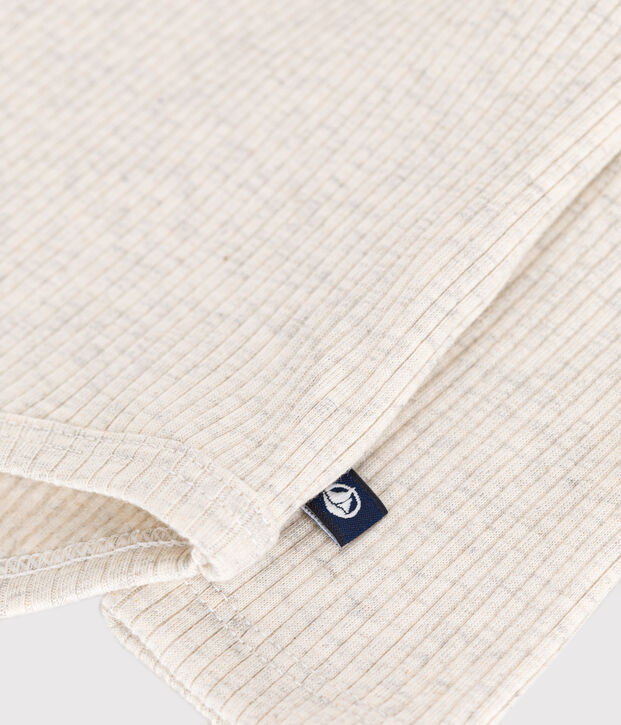 Babies' long-sleeved rollneck cotton bodysuit MONTELIMAR CHINE