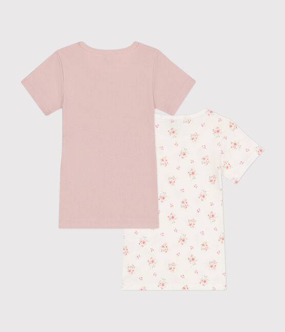 Children's short-sleeved floral cotton T-shirts - 2-Pack variante 1