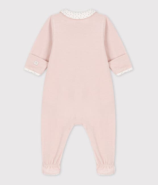 Babies' Velour Sleepsuit SALINE pink