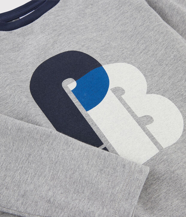 Boys Silkscreen Print T-shirt grey