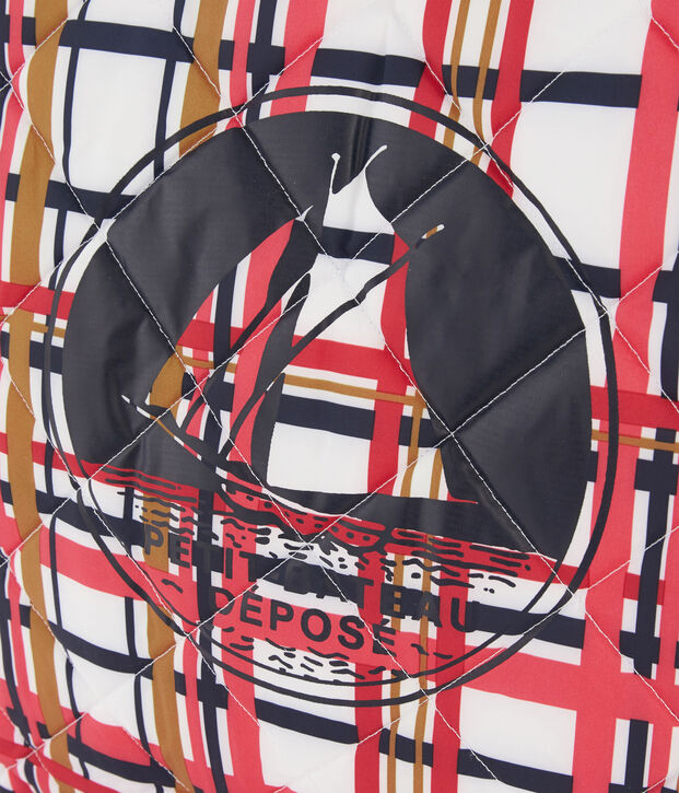 Quilted Tote Bag white/multicolor