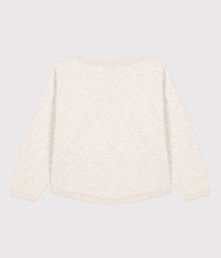 Unisex Quilted Tube Knit Sweatshirt beige