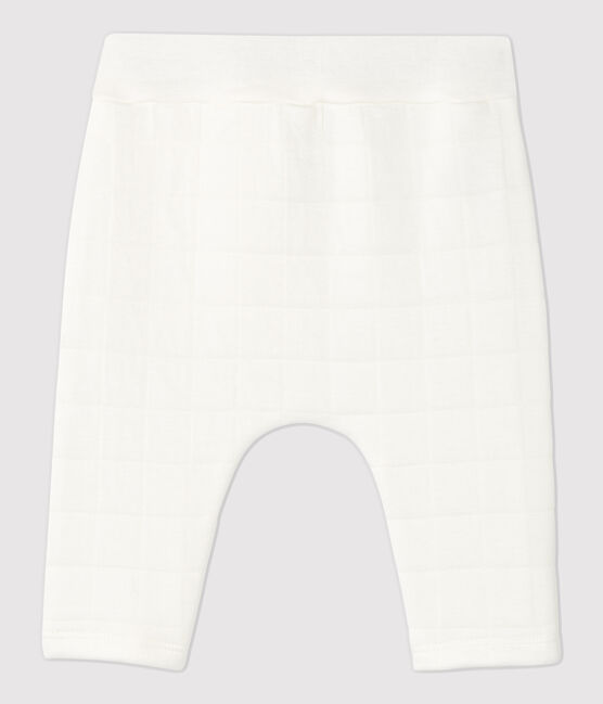 Babies' Organic Tube Knit Trousers MARSHMALLOW white