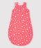 Babies' Starry Cotton Sleeping Bag PEACHY pink/MARSHMALLOW white