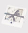 Babies' Cotton Clothing - Pack of 3 MARSHMALLOW white/GRIS grey