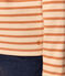 Women's Buttoned Cotton Breton Top Ecru/pink