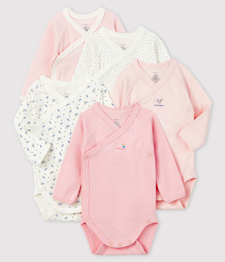 Newborn Babies' Long-Sleeved Bodysuit - 5-Piece Set multicolor