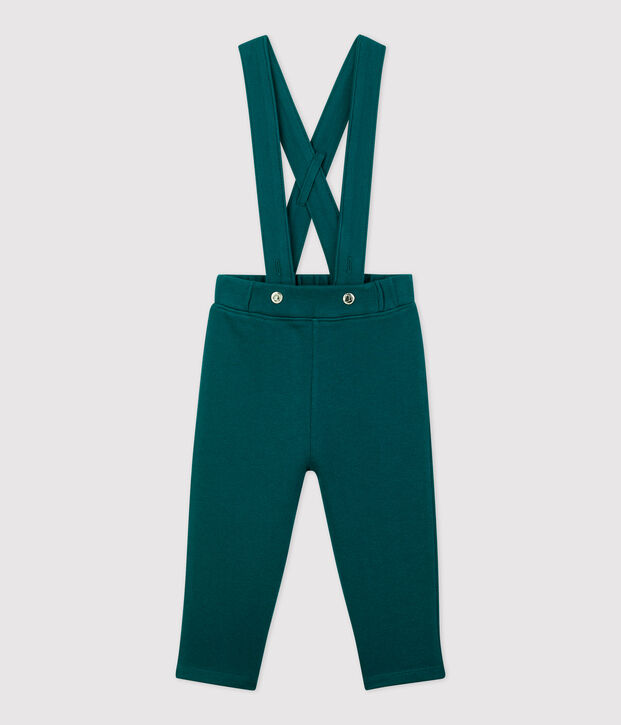 Babies' Fleece Trousers With Braces green