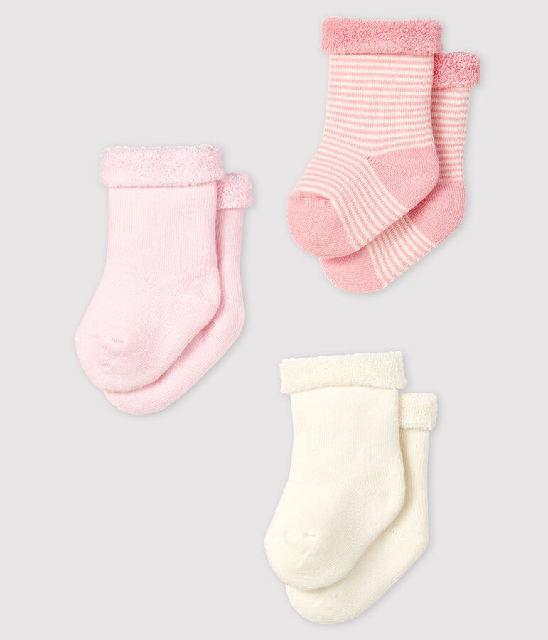Knitted Babies' Socks - 3-Piece Set multicolor