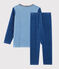 Boys' Velour Pyjamas ALASKA blue/MAJOR blue
