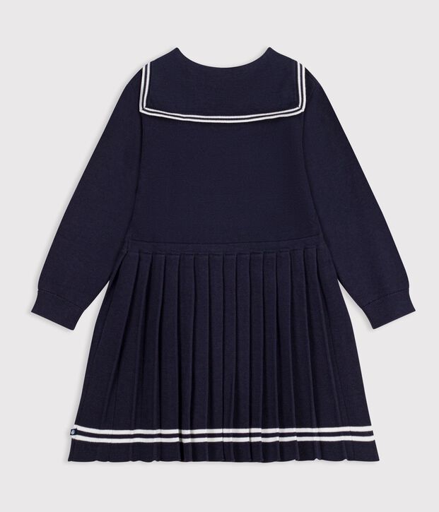 Children's long-sleeved plain cotton dress SMOKING