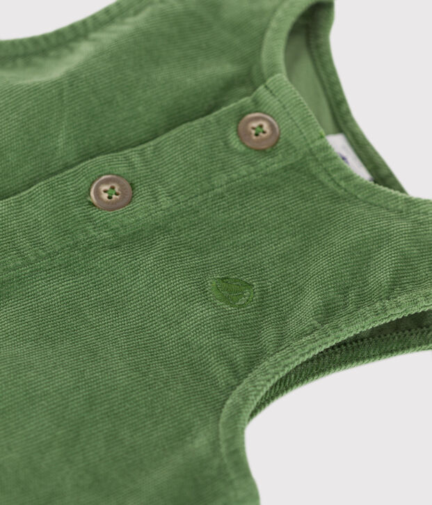 Babies' velour jumpsuit green