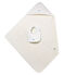 Baby boys' square bath towel and bib. variante 1