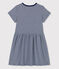 Petit Bateau x Water Family Girls' Dress MEDIEVAL blue/MARSHMALLOW white