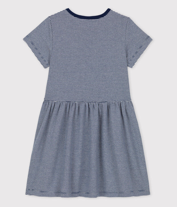 Petit Bateau x Water Family Girls' Dress blue/white