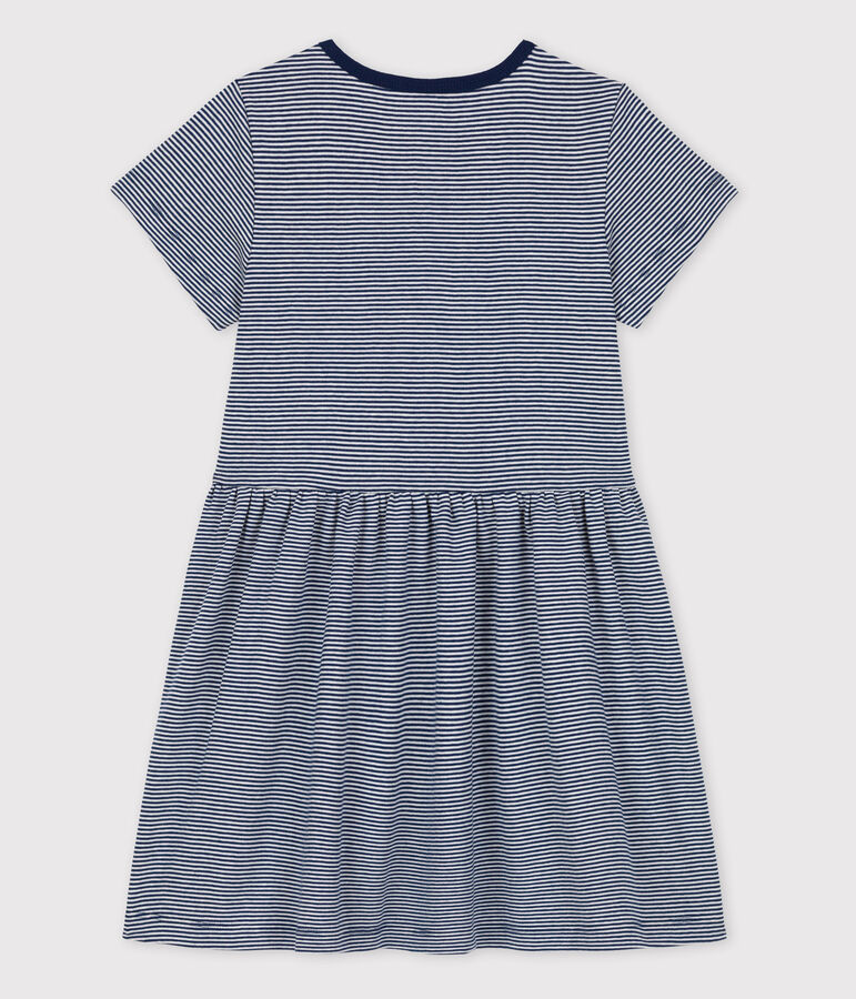 Petit Bateau x Water Family Girls' Dress blue/white