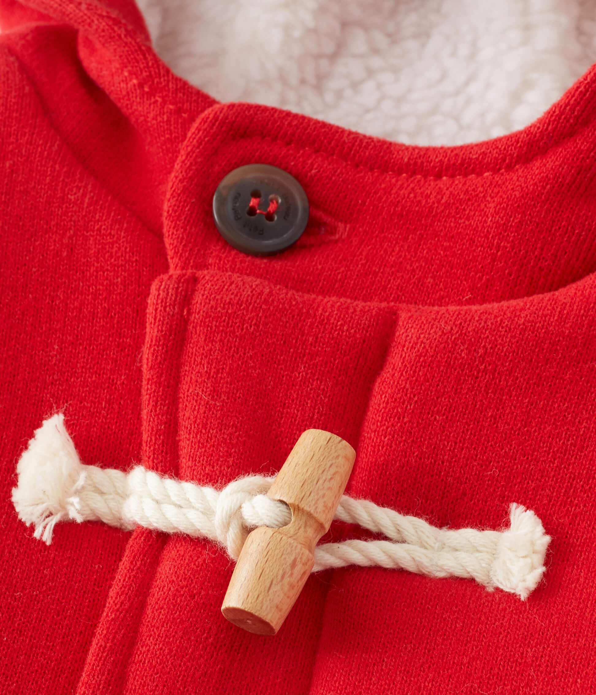 baby red duffle coat