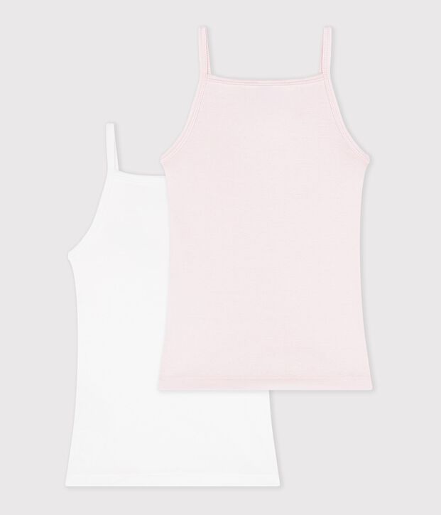 Lot de 2 chemises &agrave; bretelles en coton multicolor
