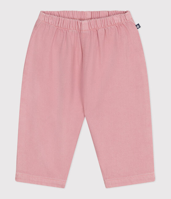 Babies' plain soft trousers CHARME pink