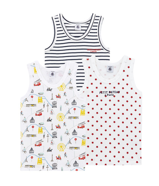 Little boy's vest top trio multicolor