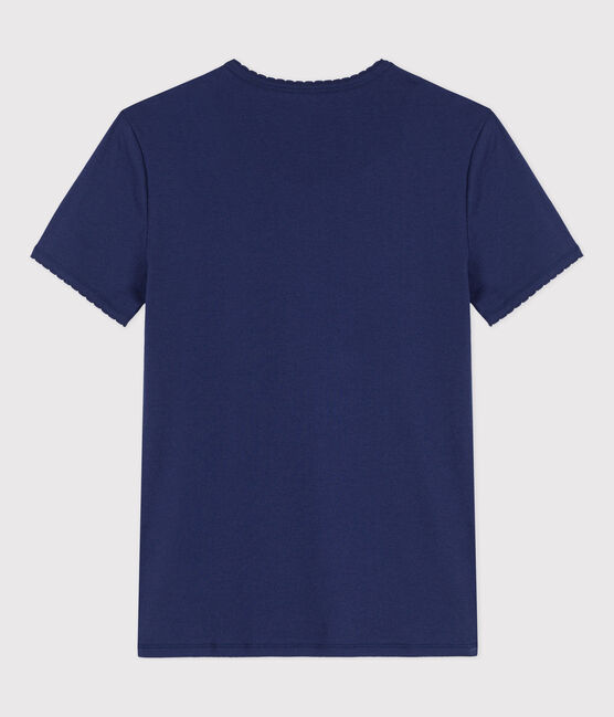 Women's Iconic Cocotte Stitch Cotton T-Shirt CHALOUPE blue