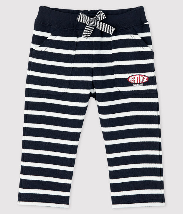 Baby boy's sailor trousers blue/white