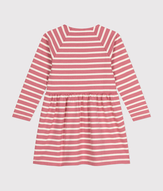 Girls' long-sleeved thick cotton dress ROSEWOOD pink/AVALANCHE
