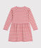 Girls' long-sleeved thick cotton dress ROSEWOOD pink/AVALANCHE