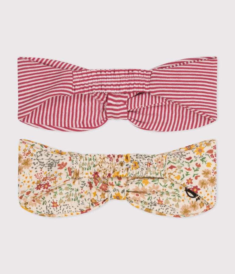 Babies' cotton hairbands - 2-pack multicolor
